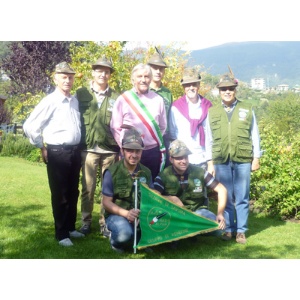 Gruppo di Alpini di Albenga (Liguria) in visita a blello con il Sindaco Mazzucotelli Luigi