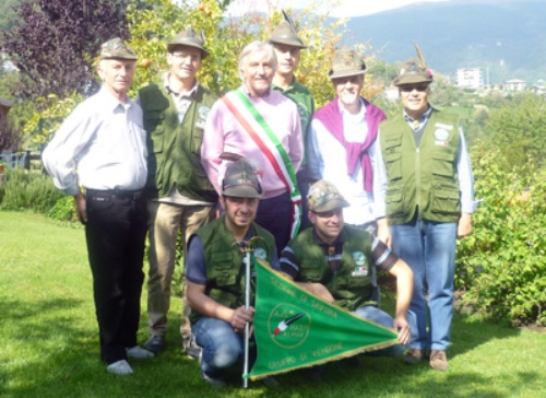Gruppo di Alpini di Albenga (Liguria) in visita a blello con il Sindaco Mazzucotelli Luigi