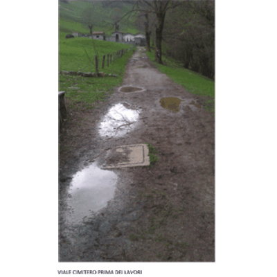 Viale Cimitero prima dei lavori